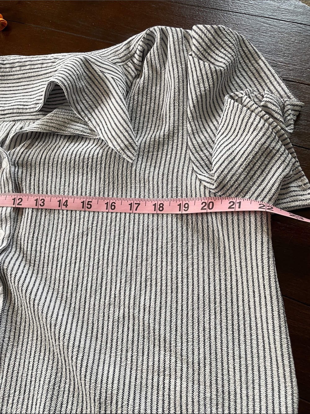 Adrianna Patel Striped Button-Up Shirt - Sz Large - Picture 9 of 10